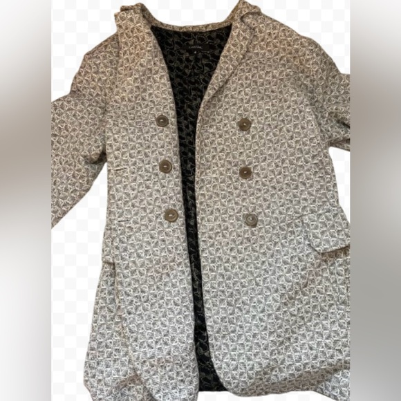 Cotelac Women Boyfriend Gray Check Cotton Lined Blazer/Jacket Size 4 FR / US 14 - Picture 13 of 16